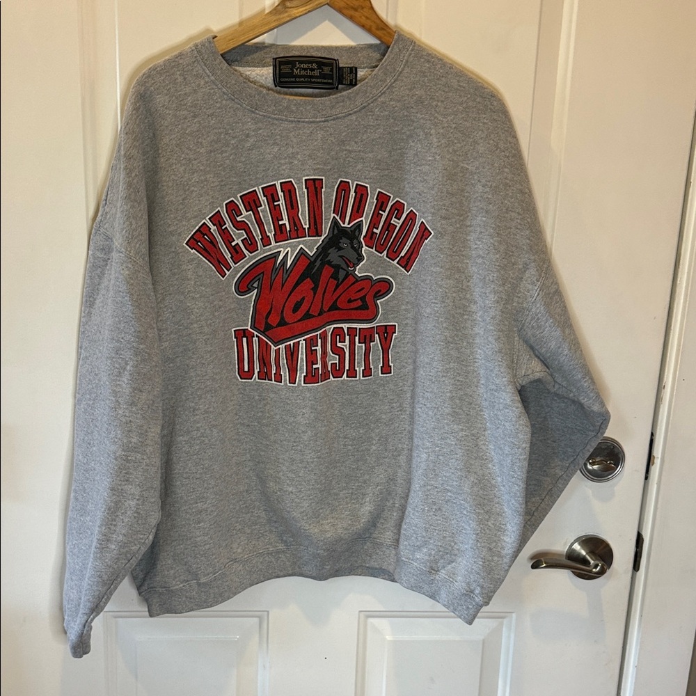 Western Oregon University Wolves Gray Sweatshirt